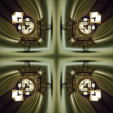 Kaleidoscope of photos, pattern, pattern - design elements, light, lighting. 스톡 일러스트