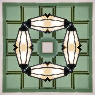 Kaleidoscope of photos, pattern, pattern - design elements, light, lighting. Stock Photos