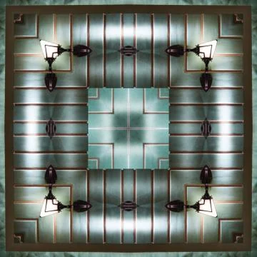 Kaleidoscope of photos, pattern, pattern - design elements, light, lighting. Stock Photos