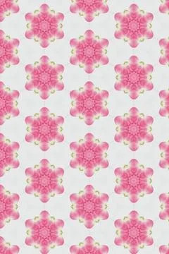 Kaleidoscope Pink Pattern Stock Illustration
