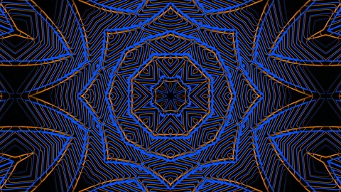 Kaleidoscope Psychedelic loop animation 動画素材 135270518