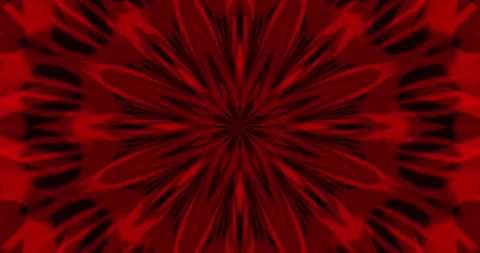 Kaleidoscope of red light rays on a dark background Stock Footage 294774142