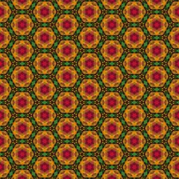 Kaleidoscope seamless background pattern for printing on fabric, paper for sc Stock Illustration