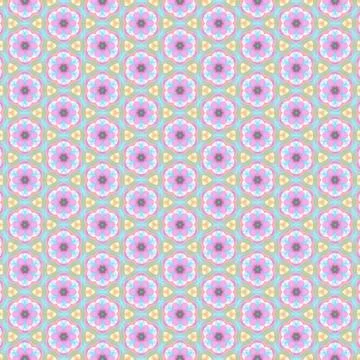 Kaleidoscope seamless background pattern for printing on fabric, paper for sc Illustrazione stock