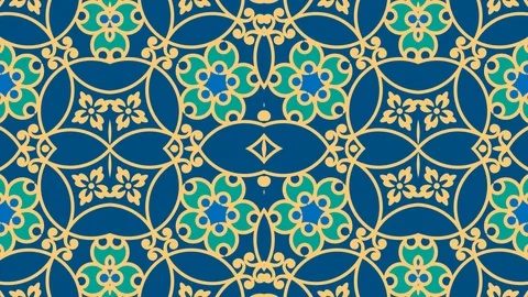 Kaleidoscope seamless loop mandala multicolored motion graphics background Stock Footage 87794944