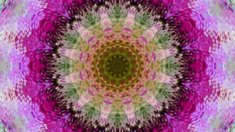Kaleidoscope seamless loop Psychedelic Trippy Futuristic Traditional Pattern. Stock Footage 171813674