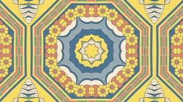 Kaleidoscope seamless loop sequence mandala patterns abstract multicolored mo Stock Footage 85865472