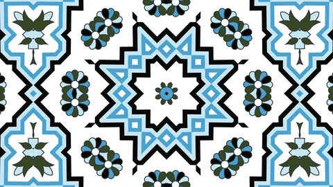 Kaleidoscope seamless loop sequence mandala patterns abstract Stock Footage 85923509