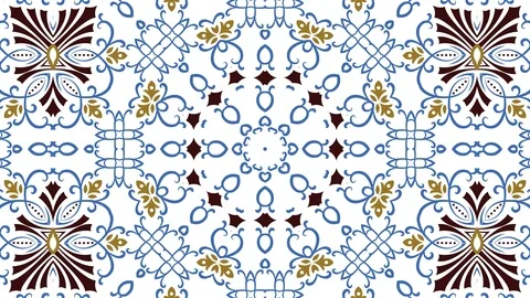 Kaleidoscope seamless loop sequence mandala patterns abstract motion graphics Stock Footage 85924033