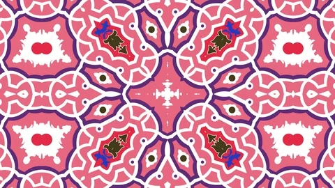 Kaleidoscope seamless loop sequence mandala patterns abstract motion graphics Stock Footage 85951002