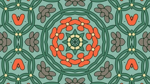 Kaleidoscope seamless loop sequence mandala patterns abstract multicolored mo Stock Footage 85983063