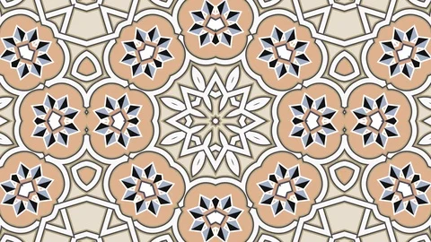 Kaleidoscope seamless loop sequence mandala patterns abstract multicolored mo Stock Footage 85985244