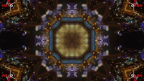 Kaleidoscope seamless loop sequence multicolored graphics background Stock Footage 99097011