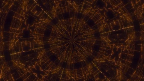 Kaleidoscope seamless loop sequence patterns abstract orange motion graphics Stock Footage 255886375