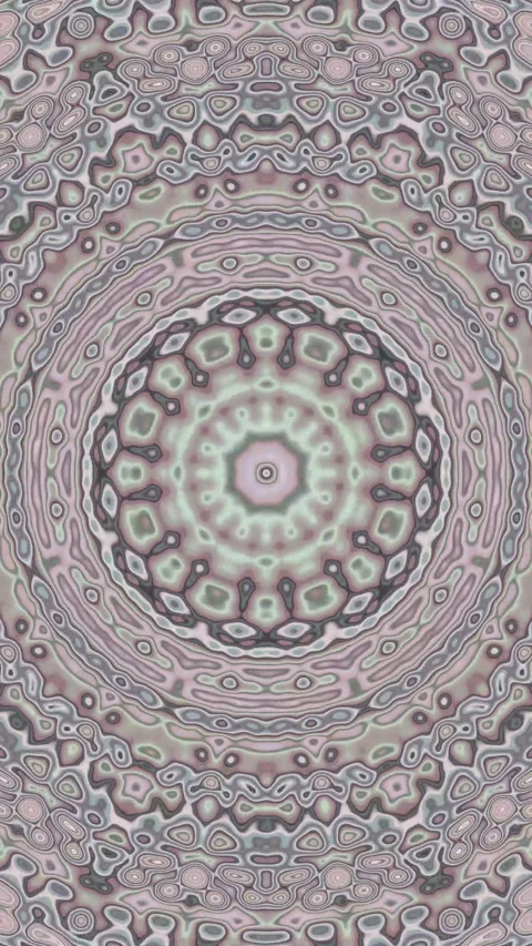 Kaleidoscope seamless pattern vj loop background in muted blues and grays p.. 库存影片 321566186