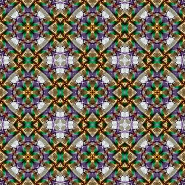 Kaleidoscope seamless patterns abstract background. Magic mandala Stock Illustration