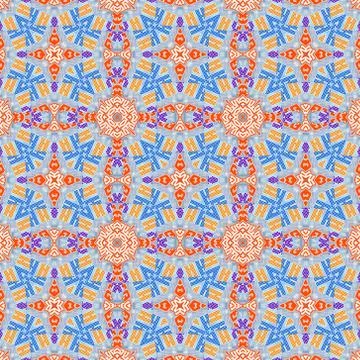 Kaleidoscope seamless patterns abstract multicolored background. Magic mandal Stock Illustration