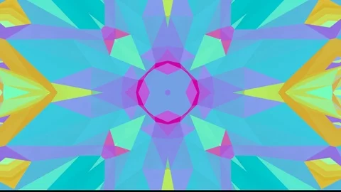 Kaleidoscope sequence patterns. 4k Abstract multicolored motion graphics  Stock Footage 125100740