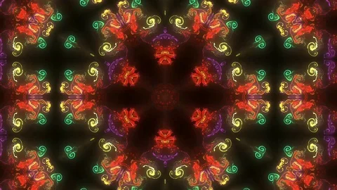 Kaleidoscope sequence patterns. HD Abstract multicolored motion graphics back Stock Footage 124572244