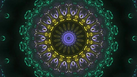 Kaleidoscope sequence patterns. HD Abstract multicolored motion graphics back Video stock 124572276