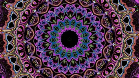 Kaleidoscope sequence patterns. HD Abstract multicolored motion graphics back Stock Footage 124694474