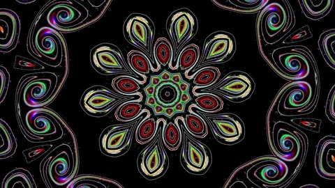 Kaleidoscope sequence patterns. HD Abstract multicolored motion graphics back Stock Footage 124875835