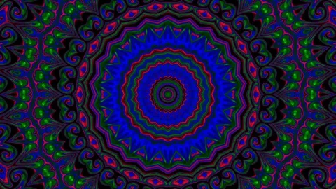 Kaleidoscope sequence patterns. HD Abstract multicolored motion graphics back Stock Footage 124876043