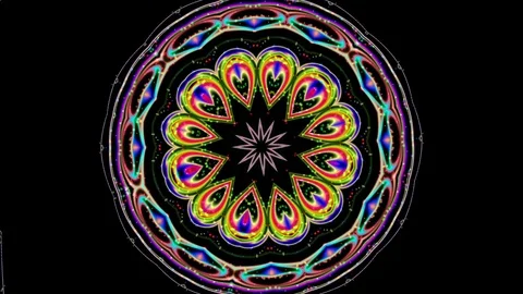 Kaleidoscope sequence patterns. HD Abstract multicolored motion graphics back Stock Footage 124876053