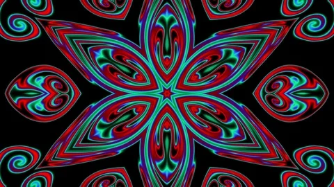 Kaleidoscope sequence patterns. HD Abstract multicolored motion graphics back Stock Footage 124876066