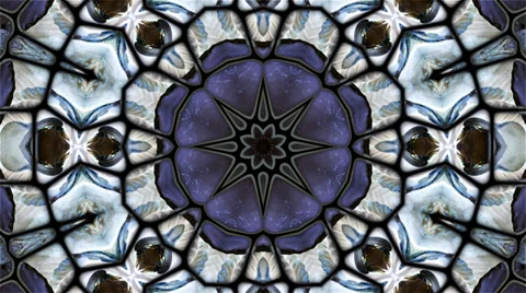 Kaleidoscope shapes loop Stock Footage 33849942