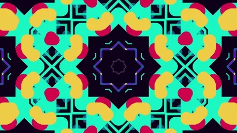 Kaleidoscope Shapes Loop Stock Footage 83603520