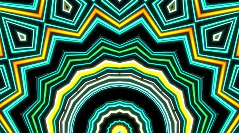 Kaleidoscope stage visual Stock Footage 64866129