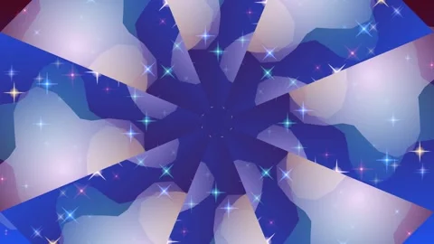 Kaleidoscope Star Pattern Animation Background. Stock Footage 329470788