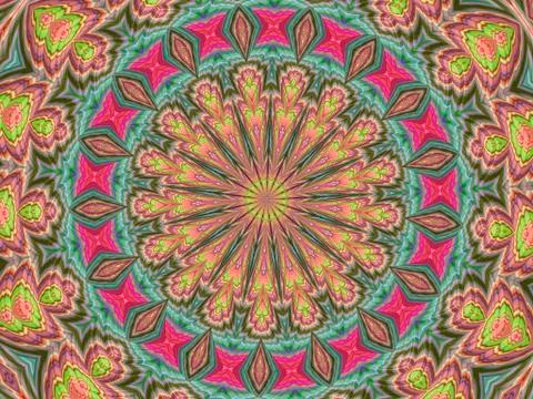 Kaleidoscope Sun Background Stock Illustration
