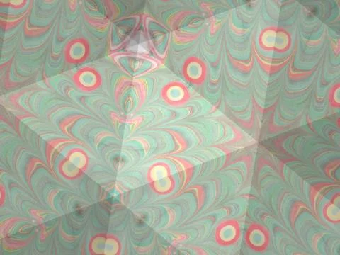Kaleidoscope texture of ebru pattern. Mosaic colorful marble background Illustrazione stock
