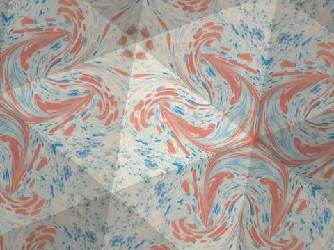 Kaleidoscope texture of ebru pattern. Mosaic colorful marble background Illustrazione stock