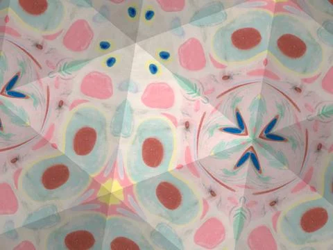 Kaleidoscope texture of ebru pattern. Mosaic colorful marble background Illustrazione stock