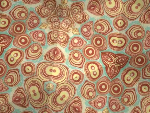 Kaleidoscope texture of ebru pattern. Mosaic colorful marble background Illustrazione stock