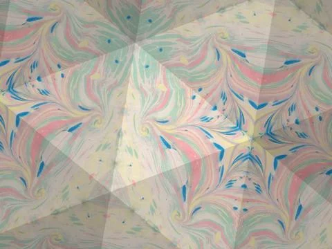 Kaleidoscope texture of ebru pattern. Mosaic colorful marble background Illustrazione stock