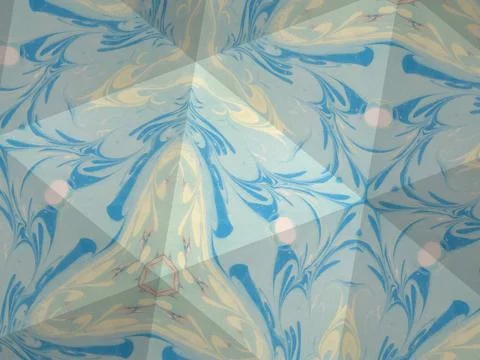 Kaleidoscope texture of ebru pattern. Mosaic colorful marble background Stock Illustration