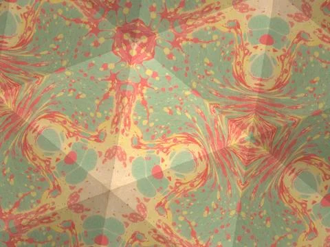 Kaleidoscope texture of ebru pattern. Mosaic colorful marble background Illustrazione stock