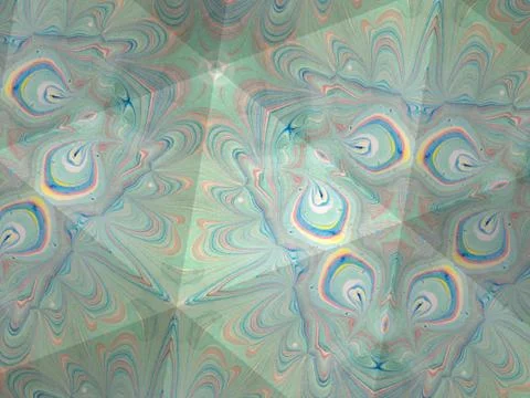 Kaleidoscope texture of ebru pattern. Mosaic colorful marble background Illustrazione stock
