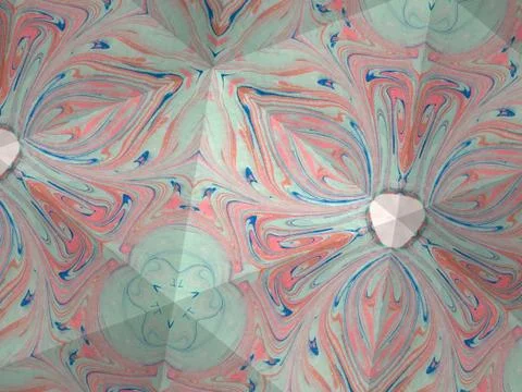 Kaleidoscope texture of ebru pattern. Mosaic colorful marble background Stock Illustration