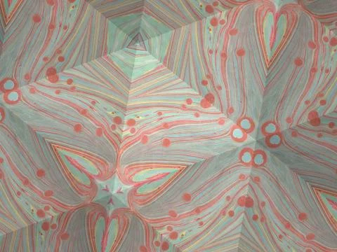 Kaleidoscope texture of ebru pattern. Mosaic colorful marble background Stock Illustration