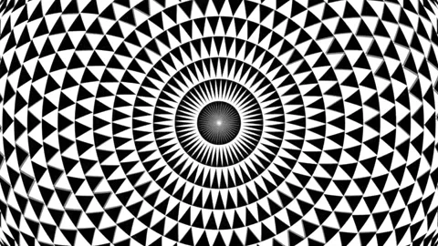 Kaleidoscope triangle pattern in motion Video stock 170669704