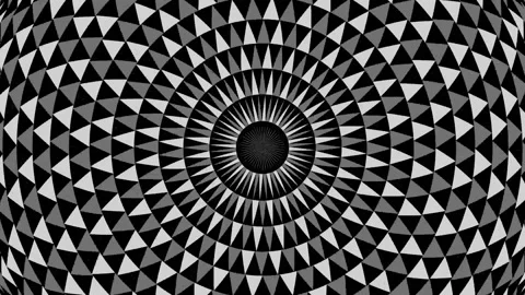Kaleidoscope triangle pattern in motion Video stock 170670367