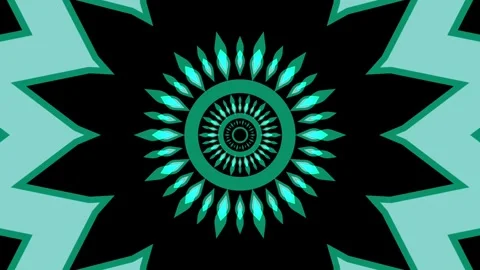 Kaleidoscope turquoise Video stock 319838628