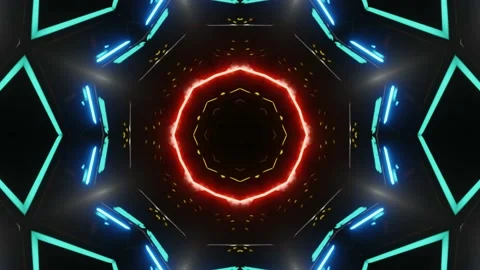 Kaleidoscope video background for VJ Stock Footage 163077131
