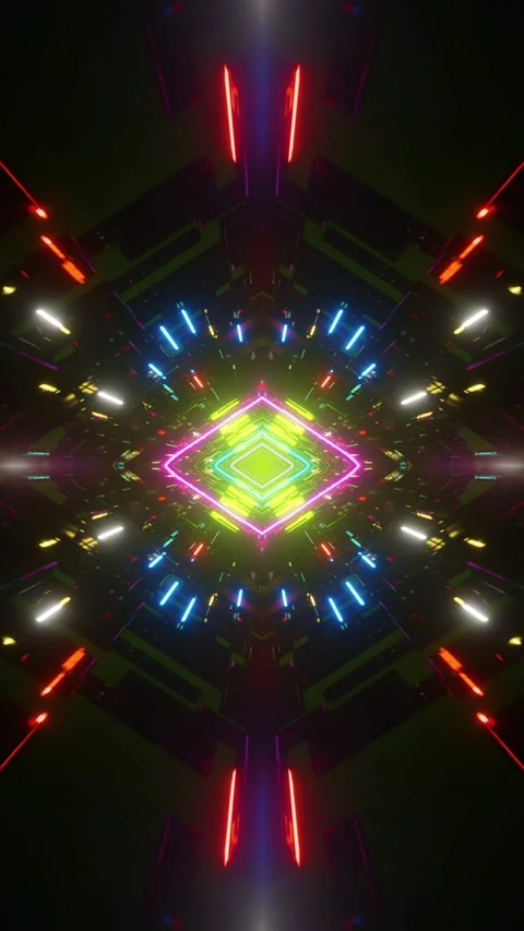 Kaleidoscope video background for VJ Vertical looped video Stock Footage 226406957