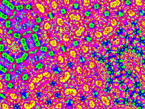 Kaleidoscope Video Pixel Generated Graphic Art 8 Video stock 158406835